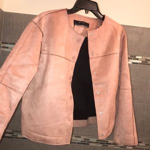 Mauve pink Zara faux suede jacket💕